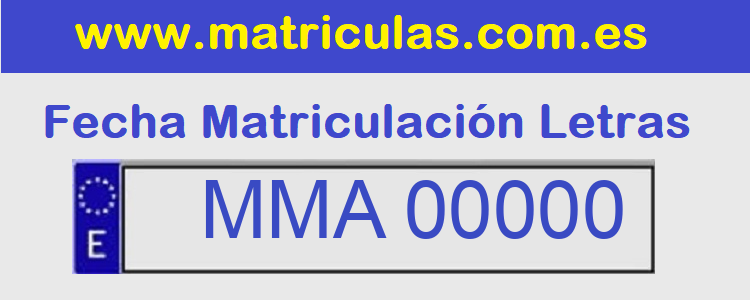 Matricula Letra MMA